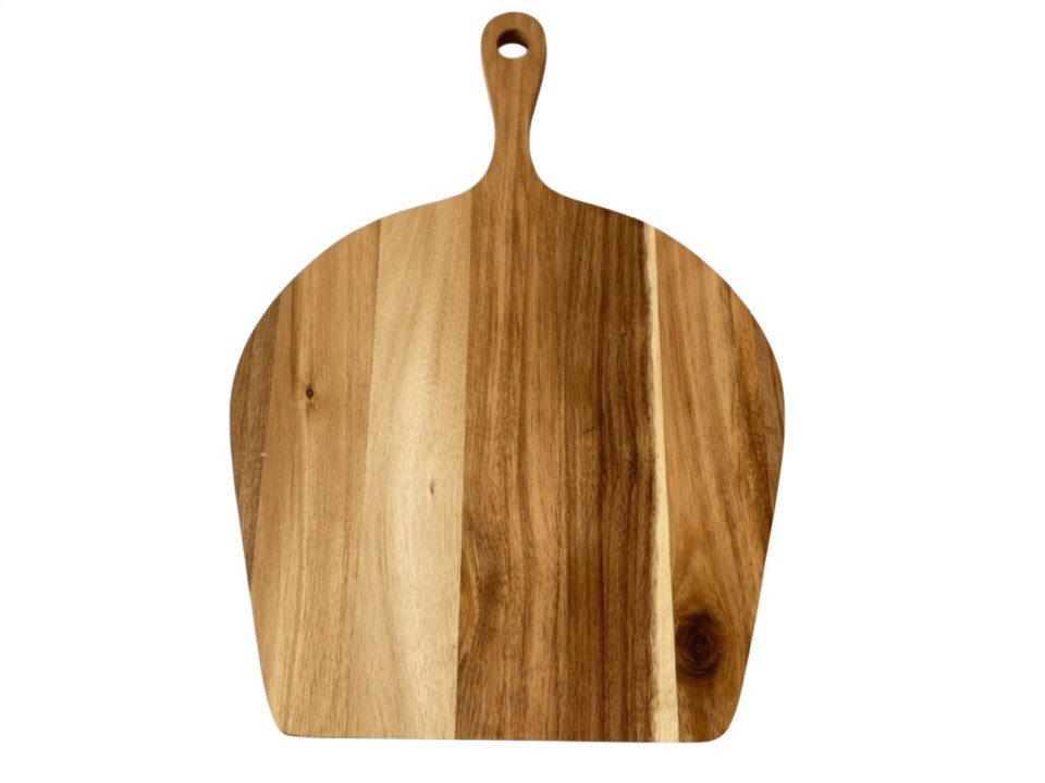 Superior Acacia Wood Charcuterie Board - Paddle Handle Design for Elegant Serving